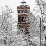 Wieża ciśnień na terenie Pałacu w Prokocimiu.