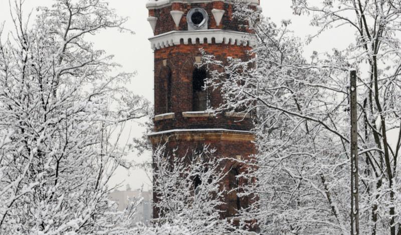 Wieża ciśnien na terenie Pałacu w Prokocimiu 