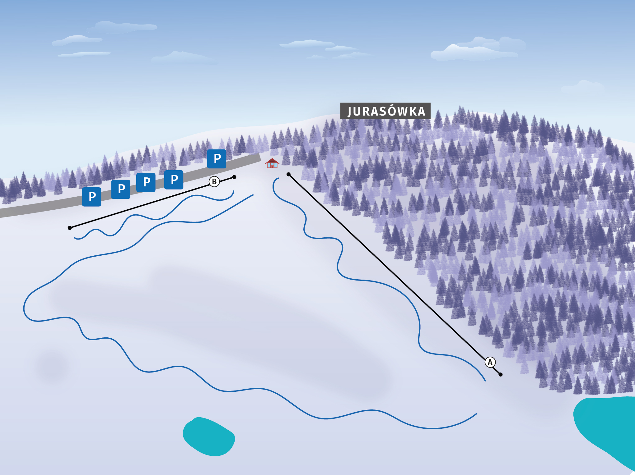 mapa stacji narciarskiej Jurasówka