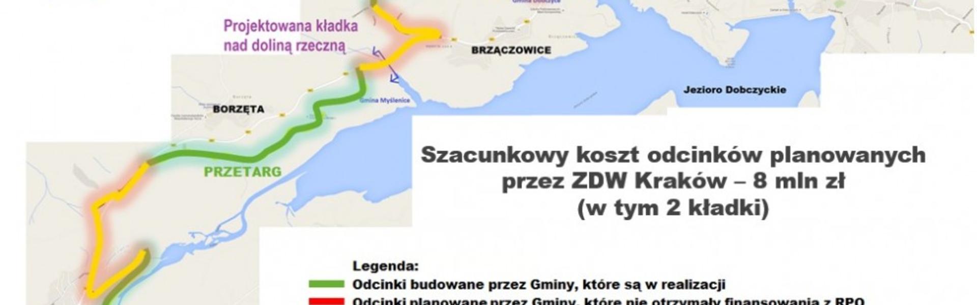 Grafika z lutego br. ze spotkania marszałka z przedstawicielami gmin wokół zbiornika Dobczyckiego