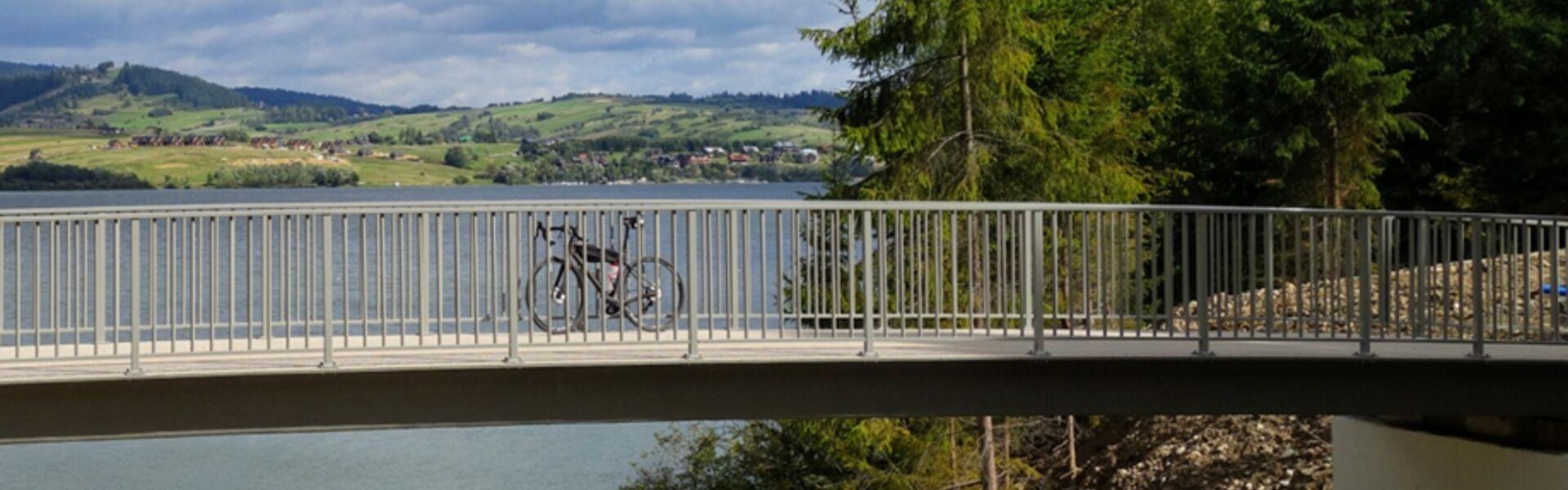 Nowe obiekt mostowy na VeloDunajec (jezioro Czorsztyński)