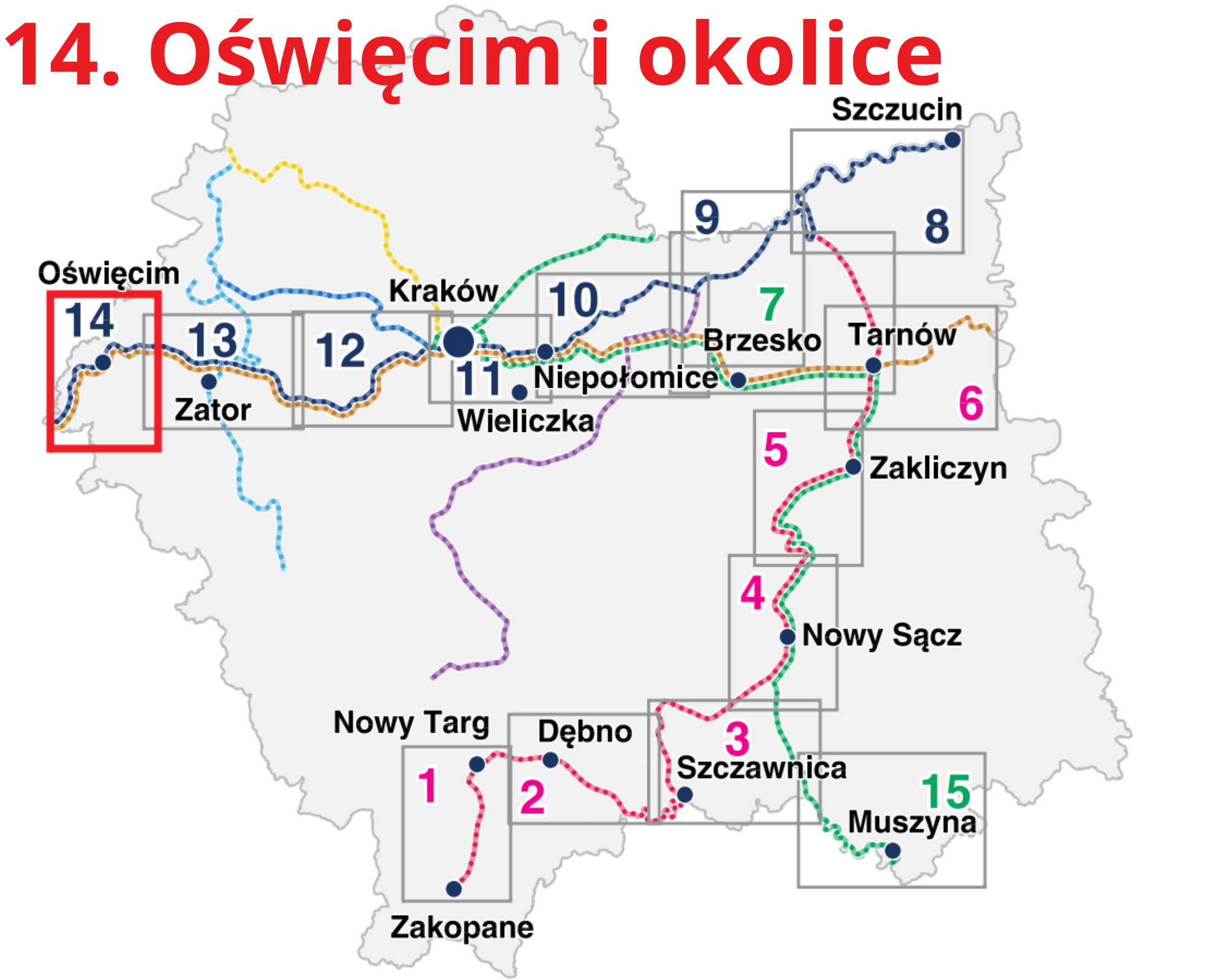 mapa małopolski 